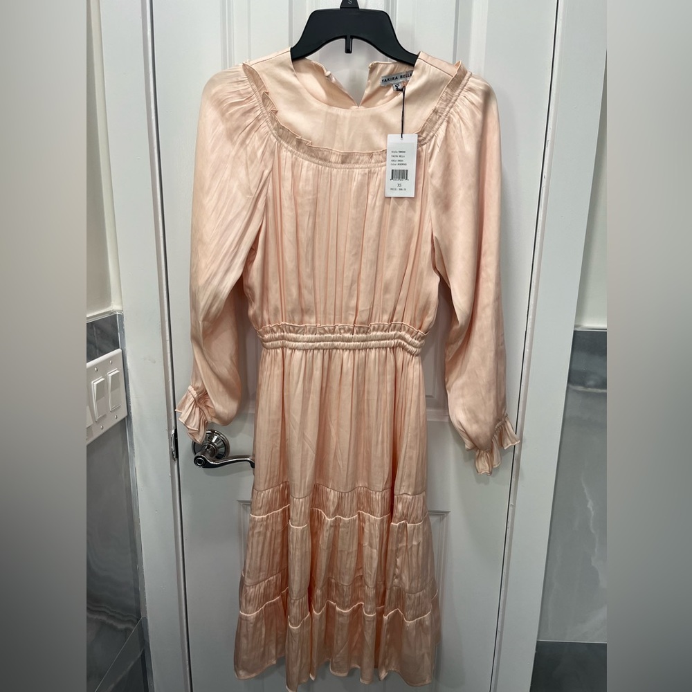 Pink midi dress